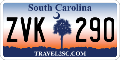 SC license plate ZVK290
