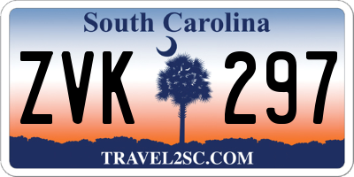 SC license plate ZVK297