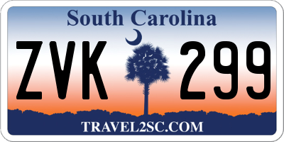 SC license plate ZVK299