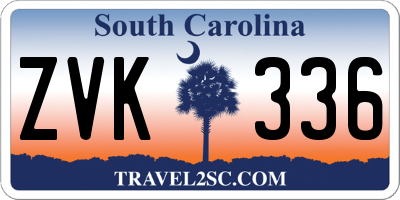 SC license plate ZVK336