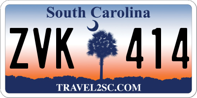 SC license plate ZVK414