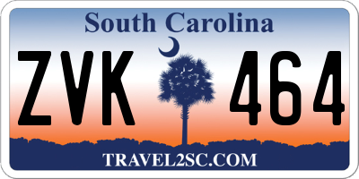 SC license plate ZVK464