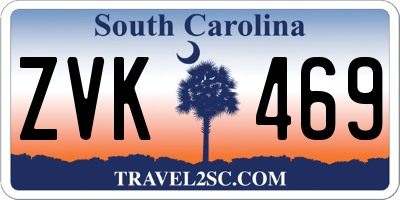 SC license plate ZVK469