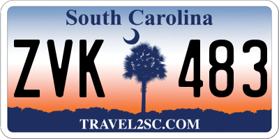 SC license plate ZVK483