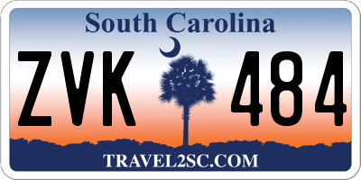 SC license plate ZVK484