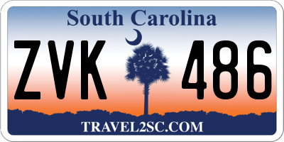 SC license plate ZVK486
