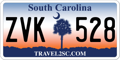 SC license plate ZVK528