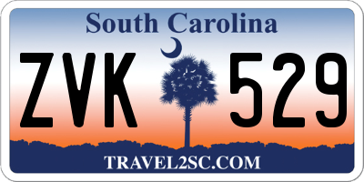 SC license plate ZVK529