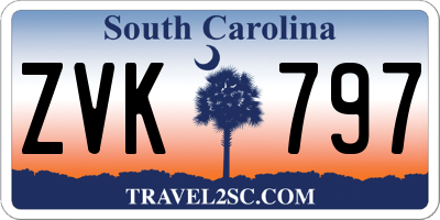 SC license plate ZVK797