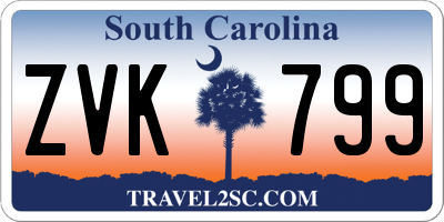 SC license plate ZVK799