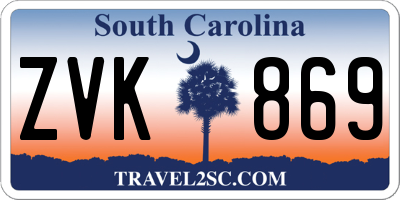 SC license plate ZVK869