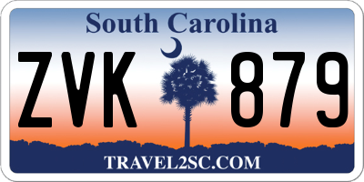 SC license plate ZVK879