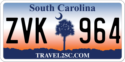 SC license plate ZVK964