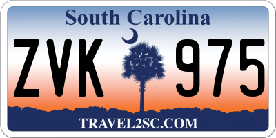 SC license plate ZVK975