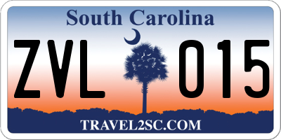 SC license plate ZVL015