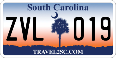 SC license plate ZVL019