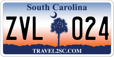 SC license plate ZVL024