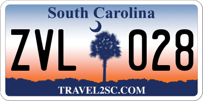 SC license plate ZVL028