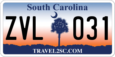 SC license plate ZVL031