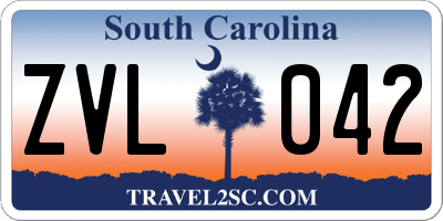SC license plate ZVL042