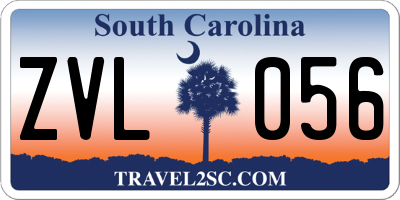 SC license plate ZVL056