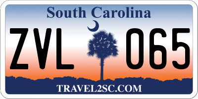 SC license plate ZVL065