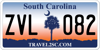 SC license plate ZVL082