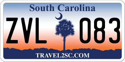 SC license plate ZVL083