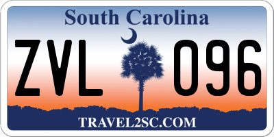 SC license plate ZVL096