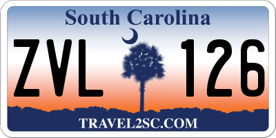 SC license plate ZVL126