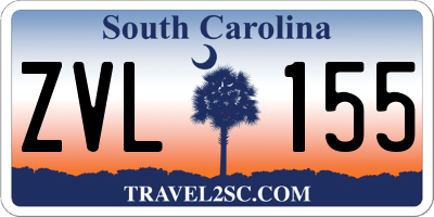 SC license plate ZVL155