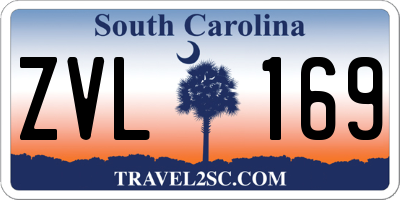 SC license plate ZVL169