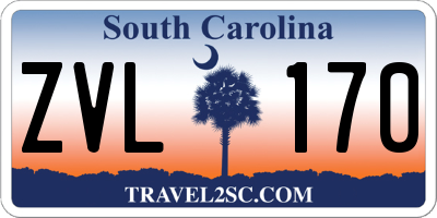 SC license plate ZVL170