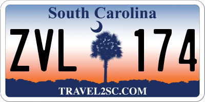 SC license plate ZVL174