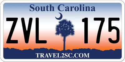 SC license plate ZVL175