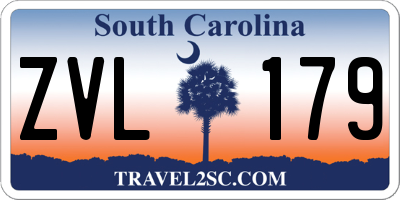 SC license plate ZVL179