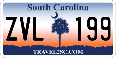 SC license plate ZVL199