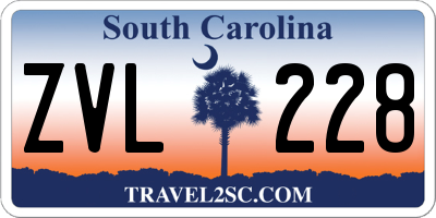 SC license plate ZVL228