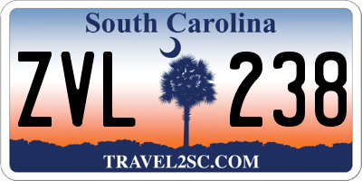 SC license plate ZVL238