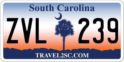 SC license plate ZVL239