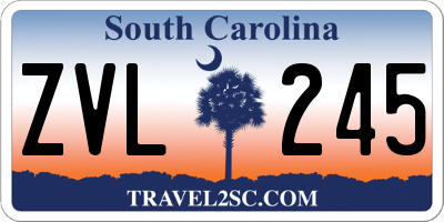 SC license plate ZVL245