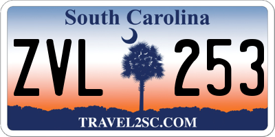 SC license plate ZVL253