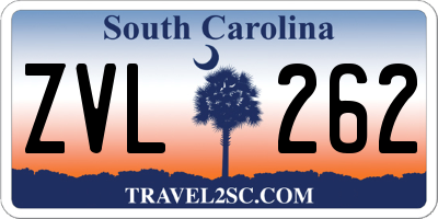 SC license plate ZVL262