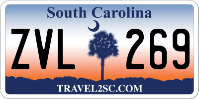SC license plate ZVL269