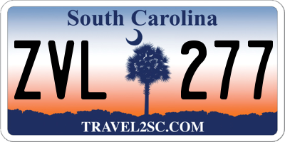 SC license plate ZVL277