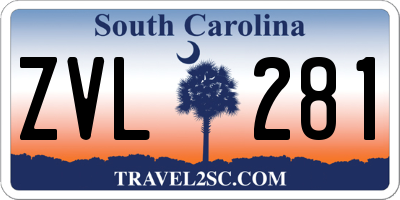 SC license plate ZVL281