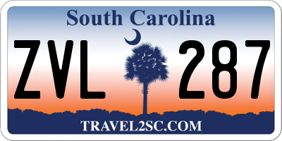 SC license plate ZVL287