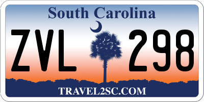 SC license plate ZVL298