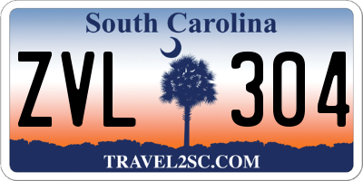 SC license plate ZVL304