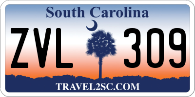 SC license plate ZVL309